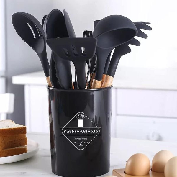 12 Pcs Silicone Cooking Utensils Set – Non-Stick Heat Resistant Kitchen Utensil Set