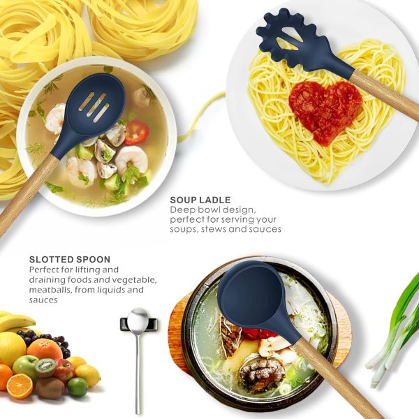 12 Pcs Silicone Cooking Utensils Set – Non-Stick Heat Resistant Kitchen Utensil Set