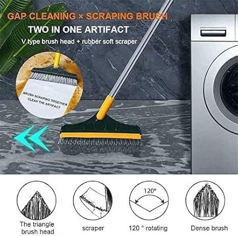 2 In 1 Floor Cleaning Brush Bathroom Tile Windows Floor Cleaning Brush