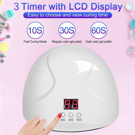 2 in 1 LED Nail Dryer & Electric Nail Kit – Manicure Lamp with 5 Attachment Heads