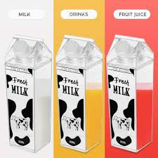 Acrylic Milk Bottle - Reusable Juice & Drink Bottle I Durable, Lightweight & Portable Water Bottle with Lid