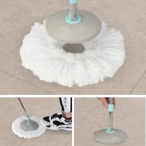 360° Rotating Microfiber Mop with Bucket – Deep-Cleaning Magic Spin Mop