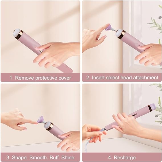 5 in 1 Professional Manicure Nail Care Set – Electric Nail File & Beauty Tool Kit