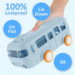 Bus Shape School Water Bottle With Strap 500 Ml (random Color)