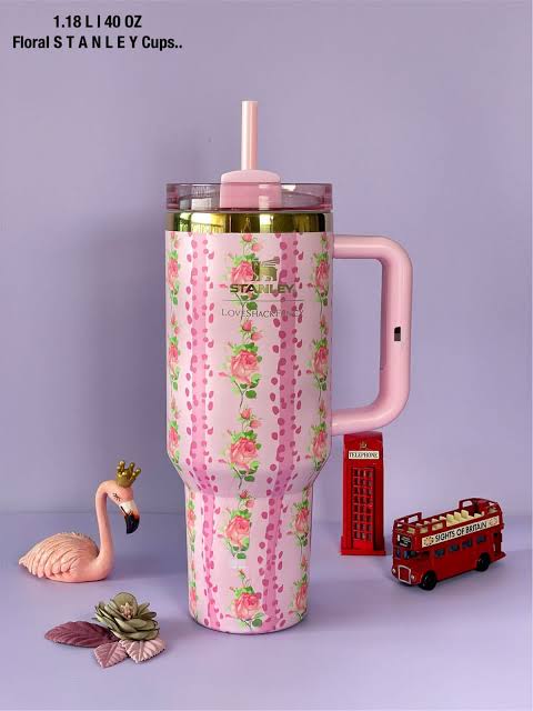 1200ml / 40oz Stainless Steel Stanley-Style Printed Tumbler – Insulated, Durable & Stylish