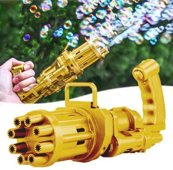 8-Hole Gatling Bubble Gun – Automatic Electric Bubble Machine & Bubble Blower