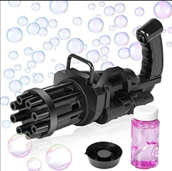 8-Hole Gatling Bubble Gun – Automatic Electric Bubble Machine & Bubble Blower