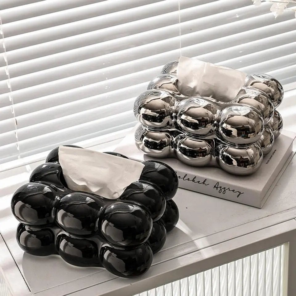 Modern Bubble Tissue Box Holder – Creative Decorative Tissue Storage Case