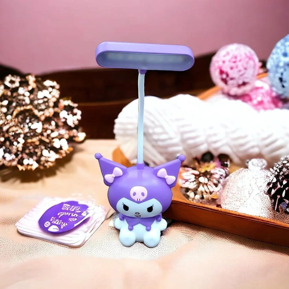Cute Cartoon Character Table Lamp with Built-in Sharpener – USB Rechargeable Study Light for Kids