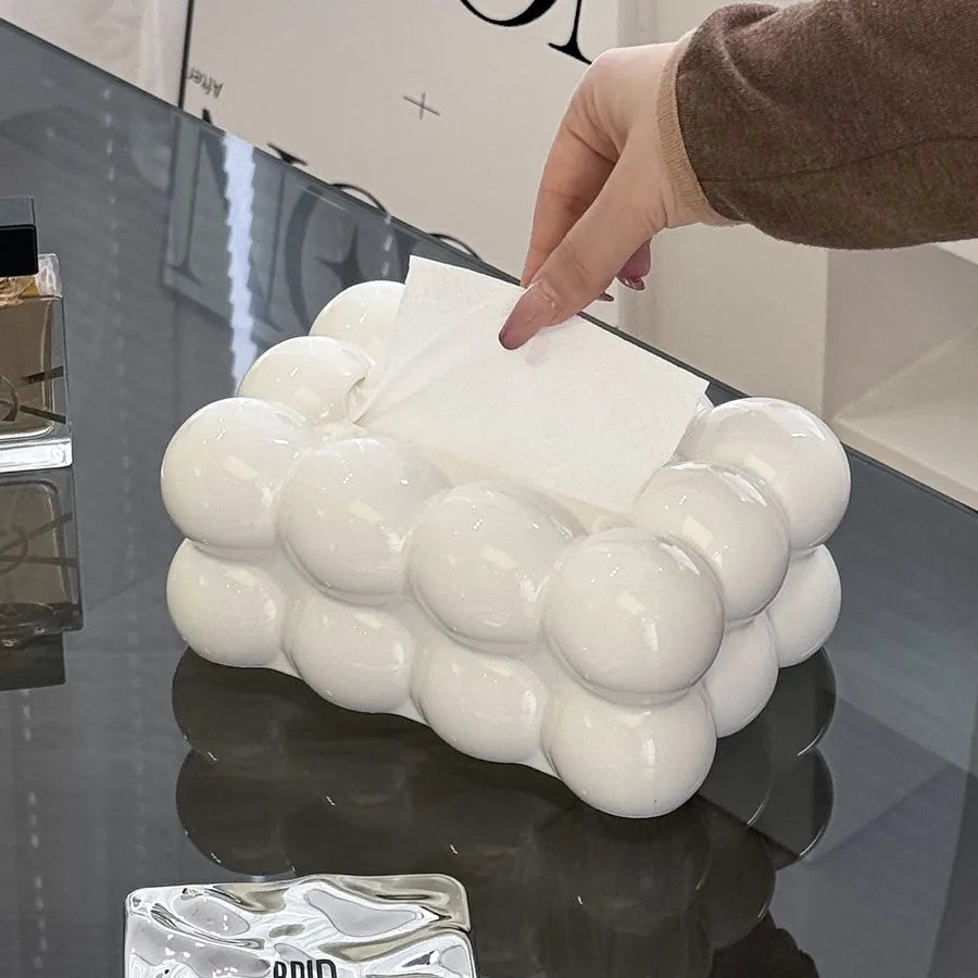 Modern Bubble Tissue Box Holder – Creative Decorative Tissue Storage Case