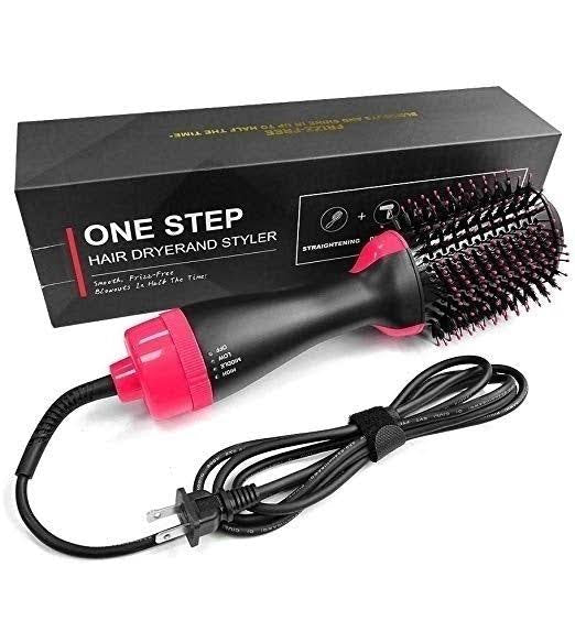 One Step Hair Dryer & Styler – Hot Air Brush for Fast Drying, Straightening & Volumizing