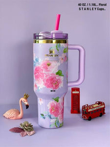 1200ml / 40oz Stainless Steel Stanley-Style Printed Tumbler – Insulated, Durable & Stylish