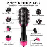 One Step Hair Dryer & Styler – Hot Air Brush for Fast Drying, Straightening & Volumizing