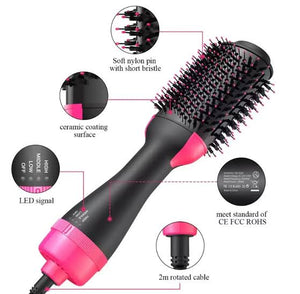 One Step Hair Dryer & Styler – Hot Air Brush for Fast Drying, Straightening & Volumizing