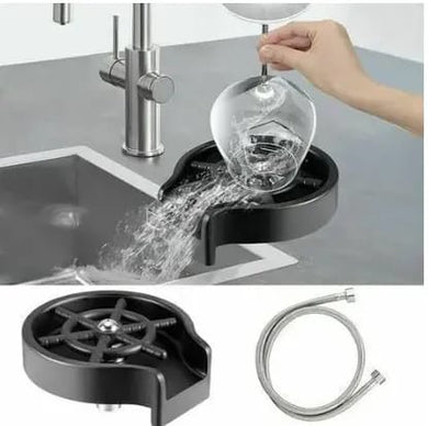 Glass washer – Glass washer for kitchen – Glass Rinser Cup Bottle Washer Cleaner for Kitchen Sinks, Kitchen Sink Accessories Attachment Stainless