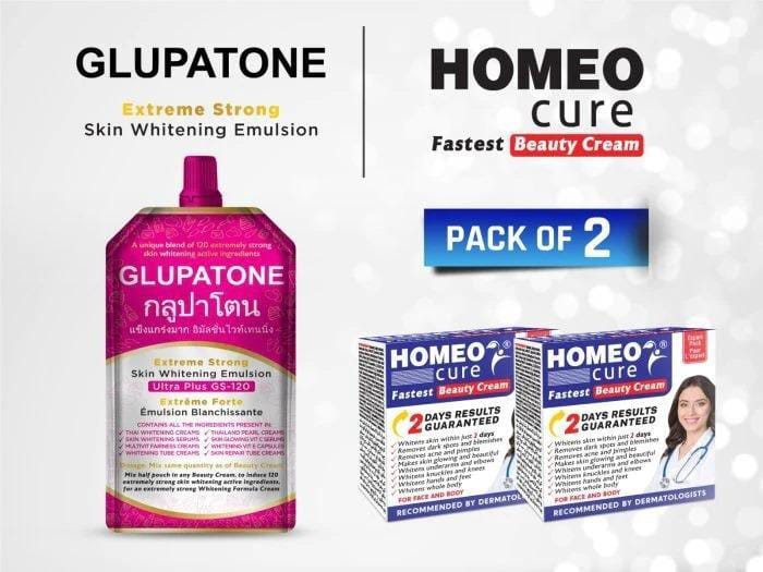 Pack of 3 – 2 Homeo Cure Beauty Creams & 1 Glupatone Cream for Radiant Skin