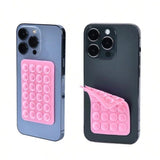 Silicone Self-Adhesive Mobile Suction Pad – Phone Holder Grip Pad | Reusable Sticky Pad (Random Color)