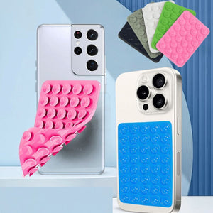 Silicone Self-Adhesive Mobile Suction Pad – Phone Holder Grip Pad | Reusable Sticky Pad (Random Color)