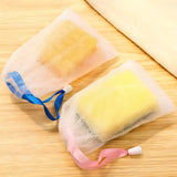 Pack of 3 Soap Net Mesh Pouches – Foaming Soap Saver Bags | Exfoliating Bath Pouch (Random Colors)