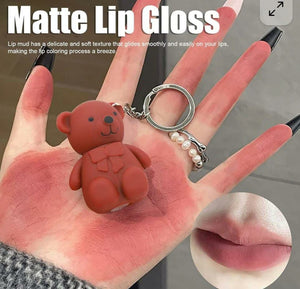 Bear Matte Lip Gloss Pack of 6 – Long-Lasting Waterproof Lip Colors | Cute Bear Design Lipstick Set