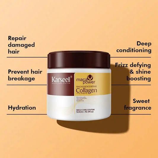 Karseell Collagen & Maca Hair Mask – Deep Repair & Nourishing Treatment (500ml)