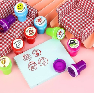 Appreciation Stamps for Kids – Self-Inking Motivational Stamp Set | Pack of 10 Teacher Reward Stamps