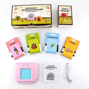 Audible Flash Cards Baby Reading Machine – Early Learning English Toy for Kids | Montessori Toddler Gift (Random Color)
