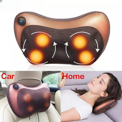 Car & Home Electric Massage Pillow – Heated Neck, Back, Shoulder & Waist Massager for Muscle Pain Relief