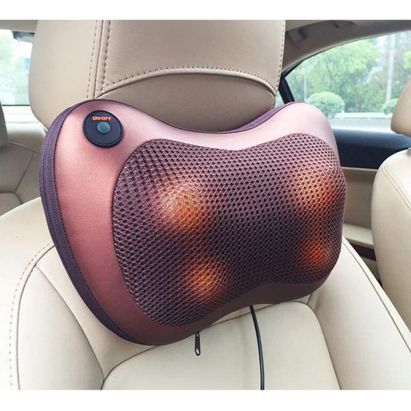 Car & Home Electric Massage Pillow – Heated Neck, Back, Shoulder & Waist Massager for Muscle Pain Relief