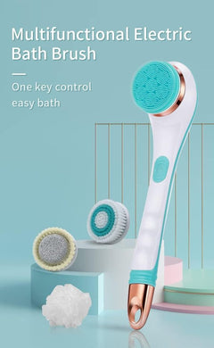 electric body brush, bath scrubber, exfoliating brush, body scrub set, Cnaier brush, shower scrubber, skin exfoliator, electric bath brush, deep cleansing tool, body cleaning brush