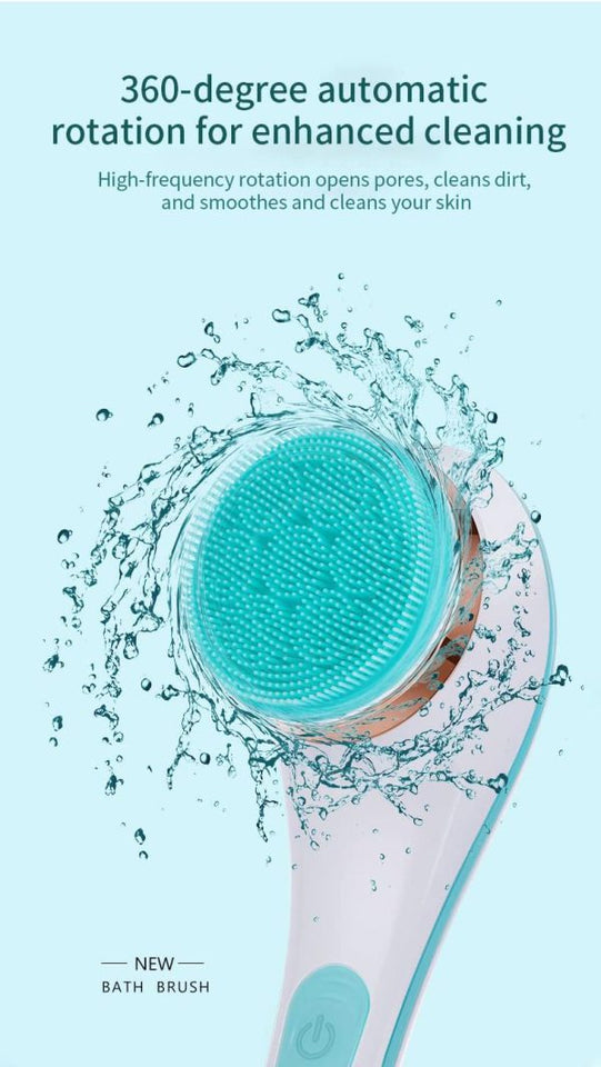 electric body brush, bath scrubber, exfoliating brush, body scrub set, Cnaier brush, shower scrubber, skin exfoliator, electric bath brush, deep cleansing tool, body cleaning brush