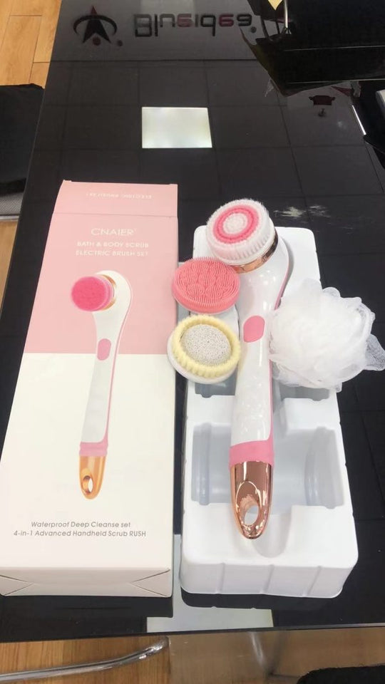 Cnaier Electric Bath & Body Scrub Brush Set – Deep Cleaning & Exfoliating Tool