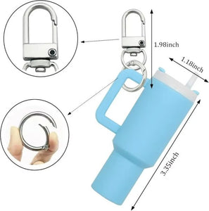 Mini Stanley Tumbler Keychain – Cute Water Bottle Charm for Bags, Keys & Gifts (Random Color)
