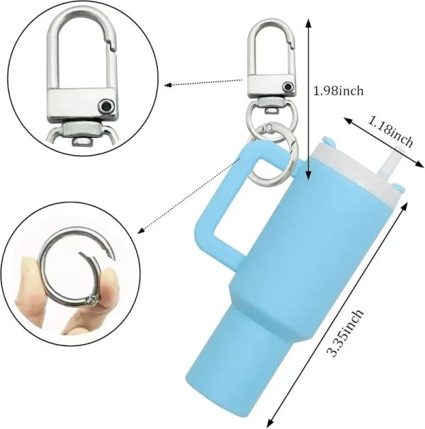 Mini Stanley Tumbler Keychain – Cute Water Bottle Charm for Bags, Keys & Gifts (Random Color)