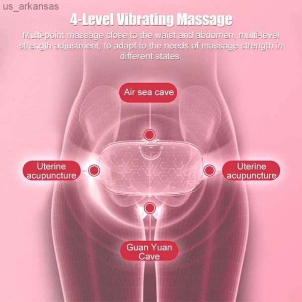 Digital Period Pad – Heating & Vibrating Pain Relief Belt for Menstrual Cramps, 3 Heat Levels & 4 Modes