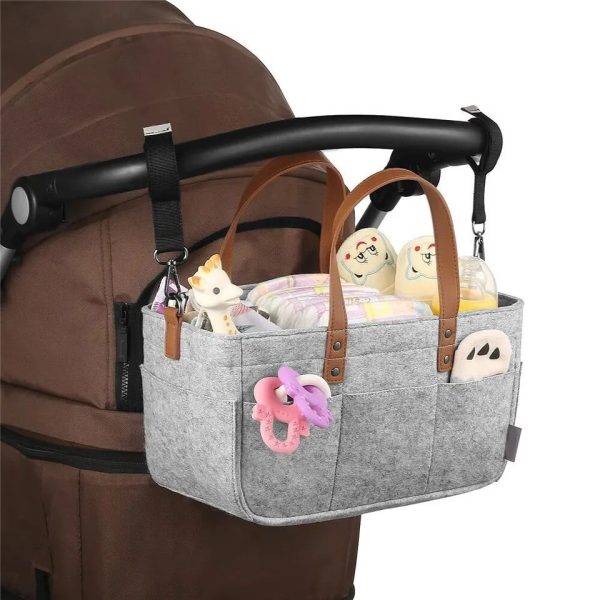 Foldable Baby Diaper Caddy Organizer – Portable Storage Basket for Nursery, Car & Changing Table