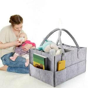 Foldable Baby Diaper Caddy Organizer – Portable Storage Basket for Nursery, Car & Changing Table