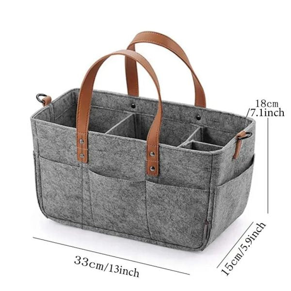 Foldable Baby Diaper Caddy Organizer – Portable Storage Basket for Nursery, Car & Changing Table