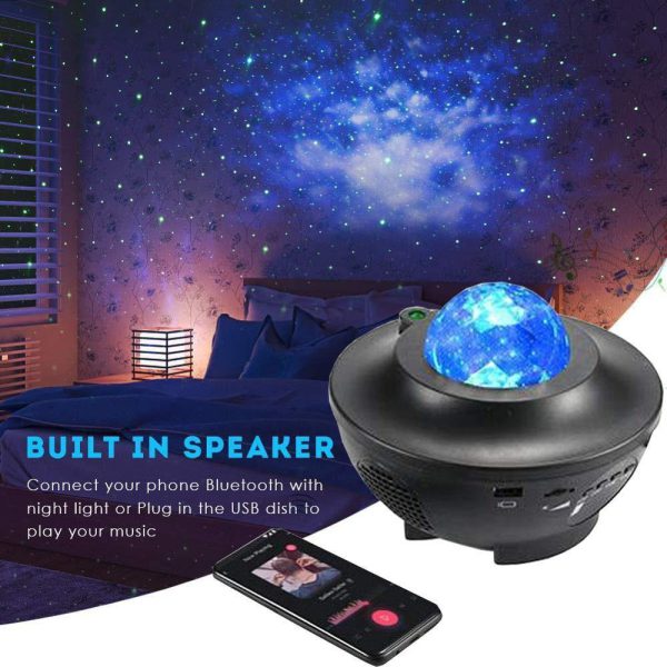 Galaxy Star Projector Lamp LED Universe – Star Light Projector with Double Speaker