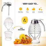 Honey Dispenser Syrup Pot Jar for Easy Storage and Dispensing – Ideal for Kitchen Use