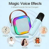 K12 Wireless Audio Microphone & Bluetooth Karaoke Speaker – Portable Stereo Speaker with Double Mic (Random Color)