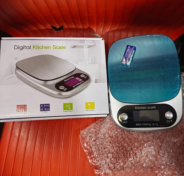 Digital Kitchen Weight Scale – Plastic Digital Scale with 1g to 10,000g Precision Measurement