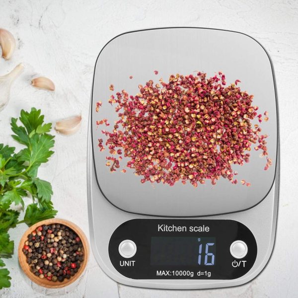 Digital Kitchen Weight Scale – Plastic Digital Scale with 1g to 10,000g Precision Measurement