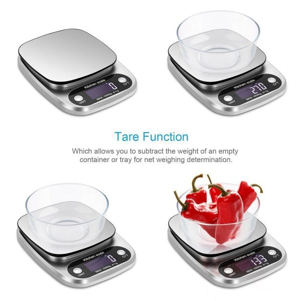 Digital Kitchen Weight Scale – Plastic Digital Scale with 1g to 10,000g Precision Measurement