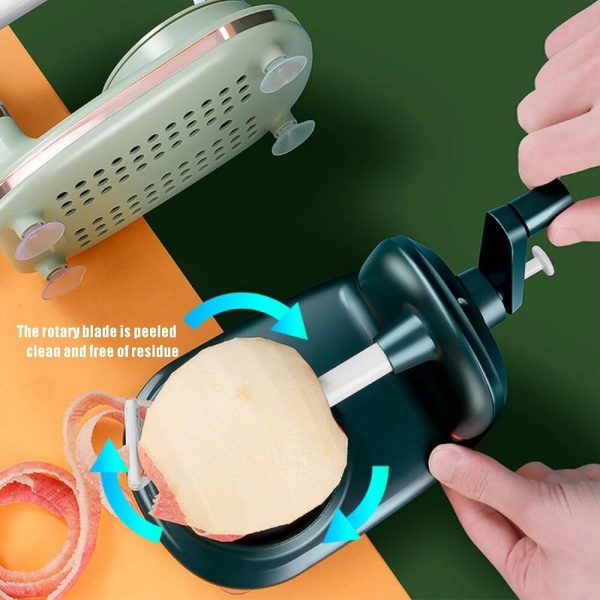 Manual Fruit Peeler – Hand-Operated Rotating Multifunctional Peeling Machine (Random Color)