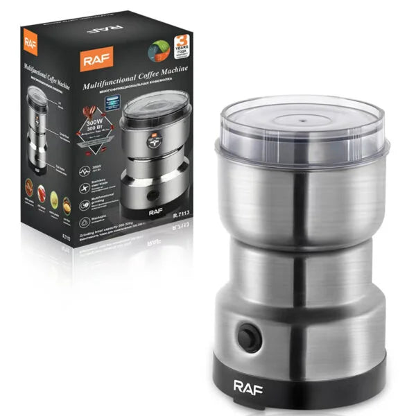 RAF R.7113 Multi-Purpose Electric Coffee Grinder – Automatic Stainless Steel Coffee, Spice & Bean Grinder