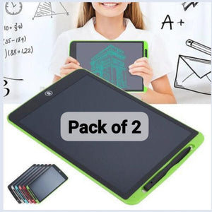 Pack of 2 LCD Writing Tablets for Kids – Reusable Digital Drawing Pads with Erasable Screen (Random Color)