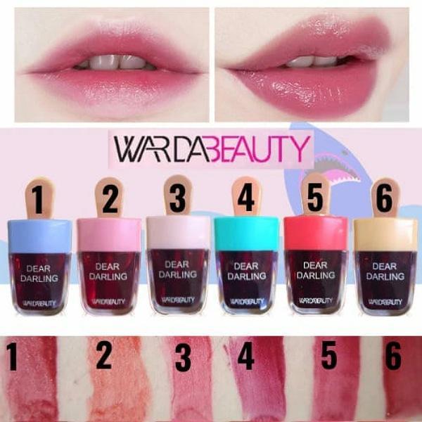 Pack of 6 Dear Darling WardaBeauty Ice Cream Lip & Cheek Tint – Long-Lasting Liquid Tint (Random Colors)