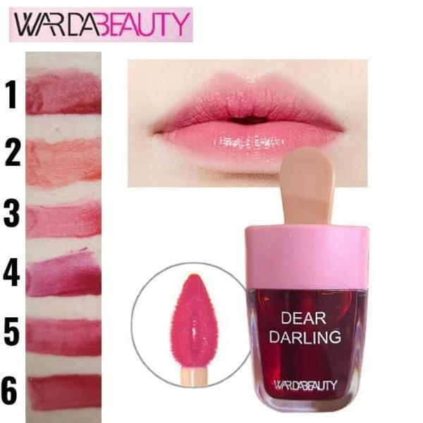 Pack of 6 Dear Darling WardaBeauty Ice Cream Lip & Cheek Tint – Long-Lasting Liquid Tint (Random Colors)