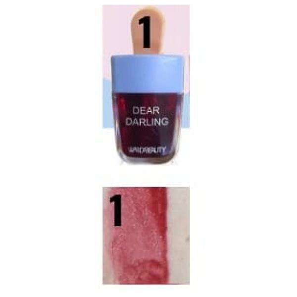 Pack of 6 Dear Darling WardaBeauty Ice Cream Lip & Cheek Tint – Long-Lasting Liquid Tint (Random Colors)